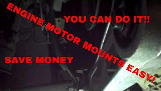 How to replace engine (motor) mounts upper and lower Dodge Neon