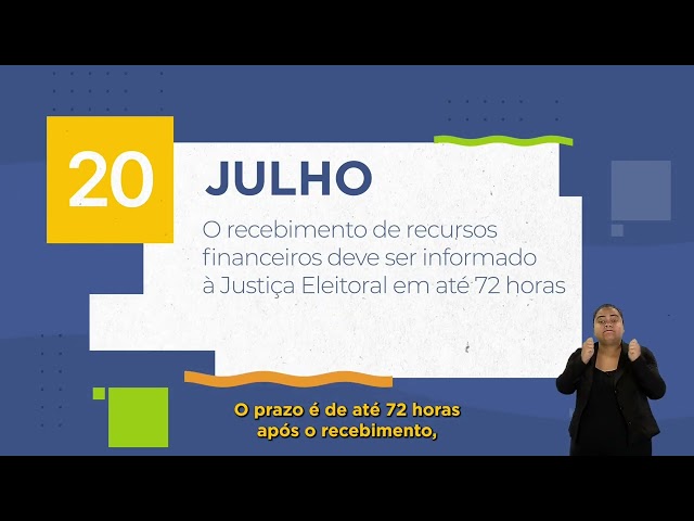 Calendário Eleitoral - 20 de julho