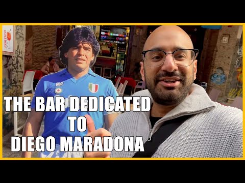 The bar dedicated to Diego Maradona in Naples, Italy