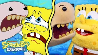 SpongeBob vs The Alaskan Bull Worm IRL! 🐛⚠️