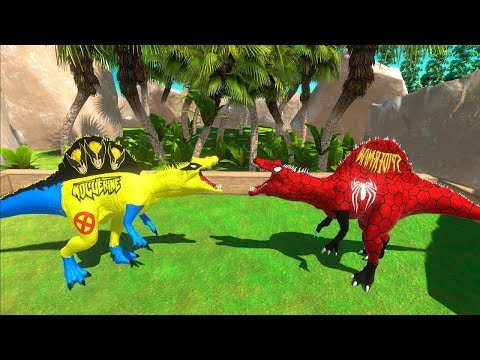 ⚡ WOLVERINE SPINOSAURUS DEATH RUN - 🦖 Animal Revolt Battle Simulator 🦕