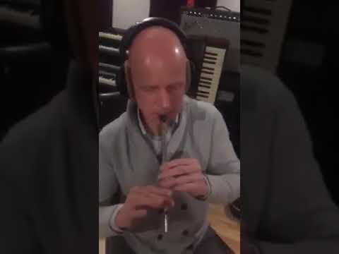 Des Cafferkey playing a Lir D whistle