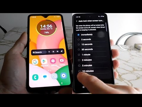 Samsung a01 lock screen timeout