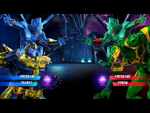Firebrand & Thanos vs Firebrand & Green Venom (Very Hard) Marvel vs Capcom | 4K UHD Gameplay