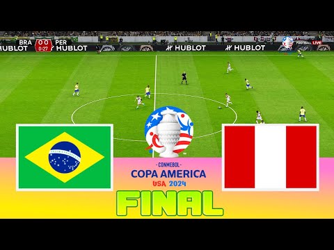 BRAZIL vs PERU - Final Copa America 2024 | Full Match All Goals | Football Match