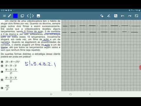 ENEM 2014 questão  151 prova amarela, De quantas formas diferentes podemos locar filmes