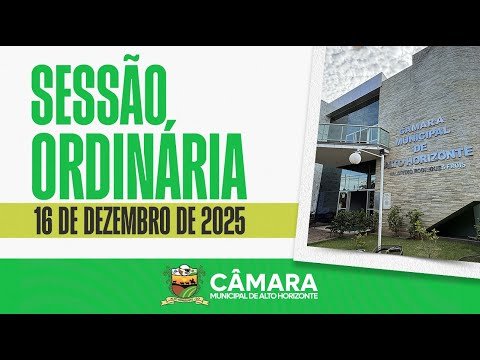 Sessão Extraordinária do Dia 16 de dezembro de 2025