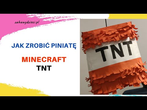 Jak zrobić piniatę Minecraft TNT na urodziny z torby papierowej z Lidla | DIY | Zrób to sam