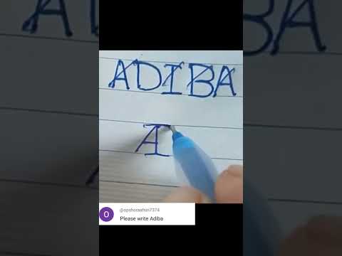 ADIBA NAME PROFILE LOGO CREAT 🔥 ✨ 💥 comment your name #viraltrendingshorts  #logodesign #shorts