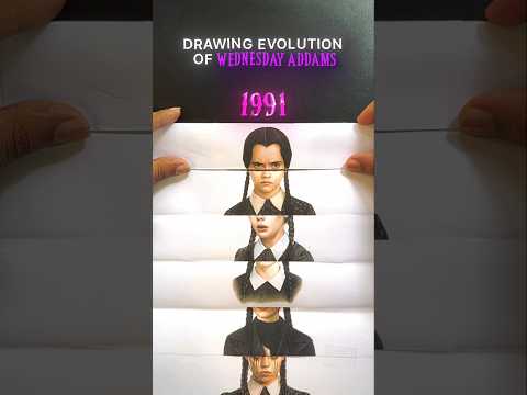 All Faces Of Wednesday Addams Drawings 😳🔥