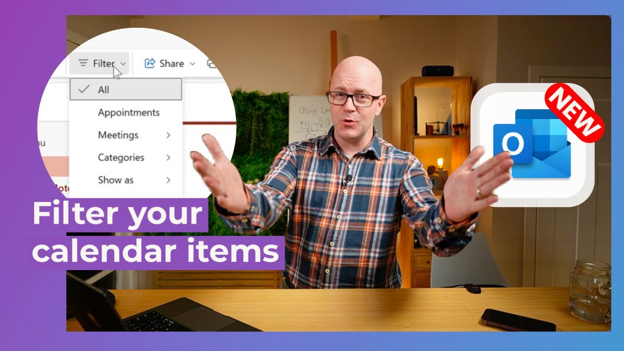 New Outlook - Filter your calendar items