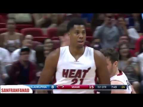 Hassan Whiteside vs 76ers (04/02/2017) - 30 Pts, 20 Rebs, 3 Blocks, 14-17 FGM, In 3 Quarters!