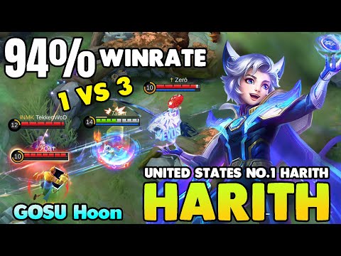 94% WINRATE!! TOP GLOBAL HARITH  | HARITH BEST BUILD | BY GOSU Hoon | MOBILE LEGENDS