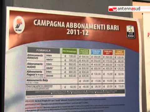 TG 25.07.11 Bari, da domani in vendita gli abbonamenti. A prezzi popolari