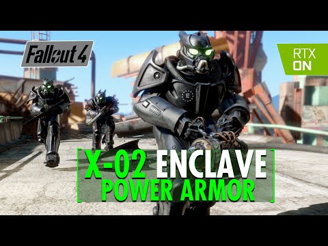 Fallout 4 - BLACK DEVIL X-02 POWER ARMOR - Enclave Power Armor Mod Showcase & Location