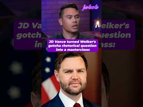 JD Vance turned Welker's gotcha rhetorical question into a masterclass