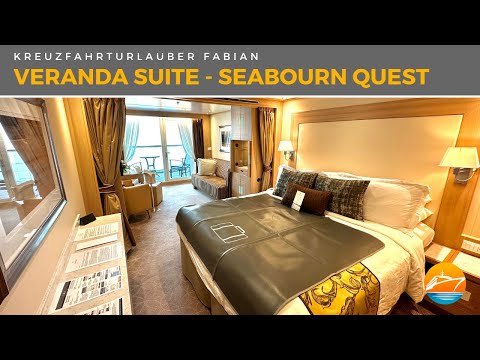 Luxus-Suite auf Seabourn Quest im Detail! Veranda Suite (V2) auf Deck 6 mit knapp 35qm2