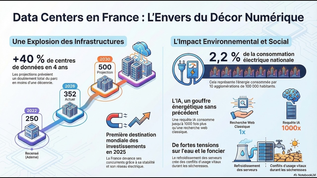 Data centers en France : quand la révolution numérique rencontre ses limites environnementales...