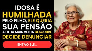 IDOSA É HUMILHADA PELO FILHO, ELE QUERIA SUA PENSÃO, A FILHA DESCOBRE E DENUNCIA ENTÃO ELE...