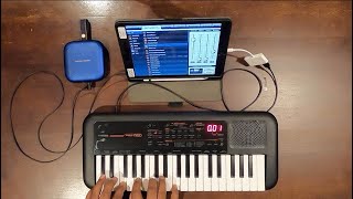 Video thumbnail for MIDI on Yamaha PSS-A50 and iPad 9 by Han Soedira