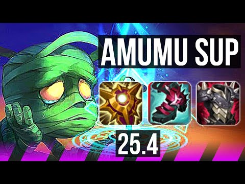 AMUMU & Jinx vs BLITZCRANK & Cassiopeia (SUP) | KR Master | 25.4