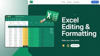 2. Top Excel Editing & Formatting Tips | Beginner to Advanced | Step-by-step Complete guide