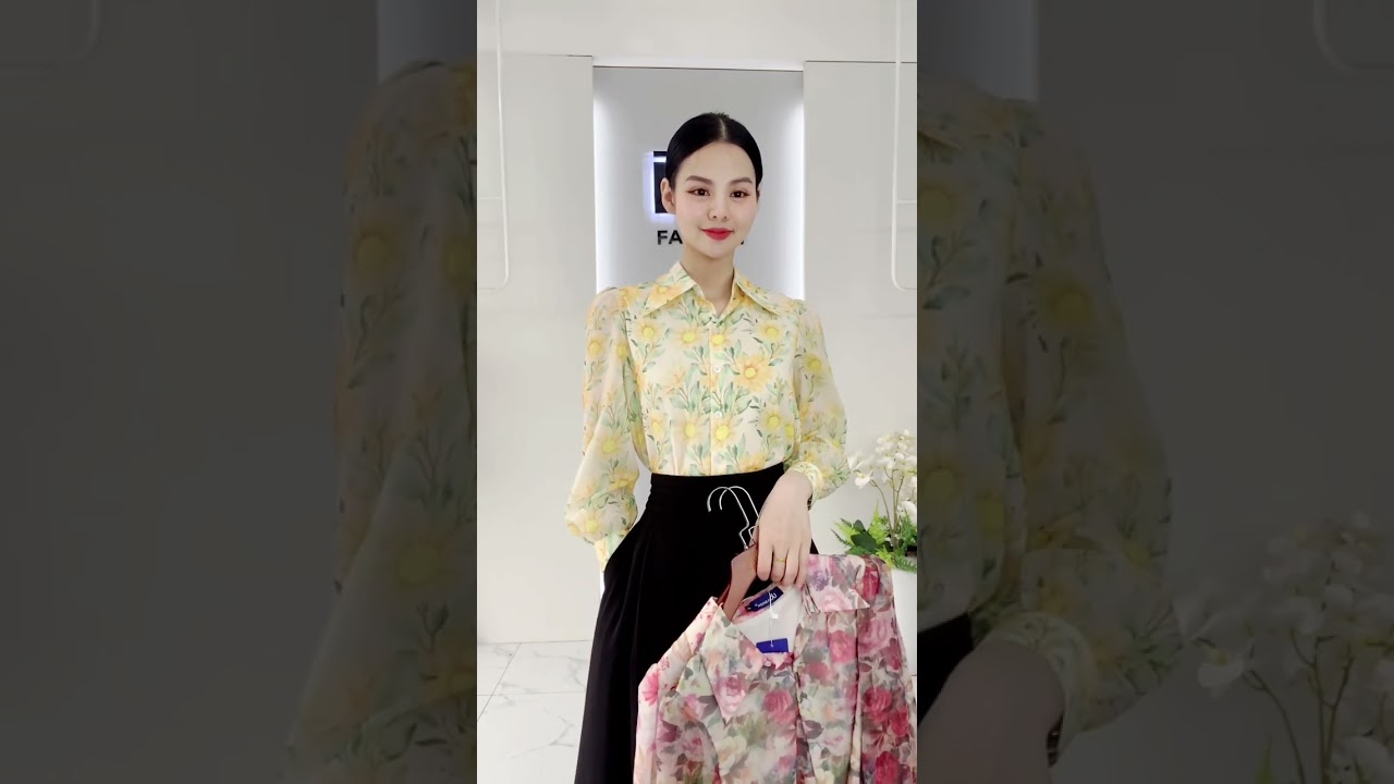 Sơ mi hoa cổ đức màu sắc xinh xắn và mát mẻ chào hè UKSM2502012