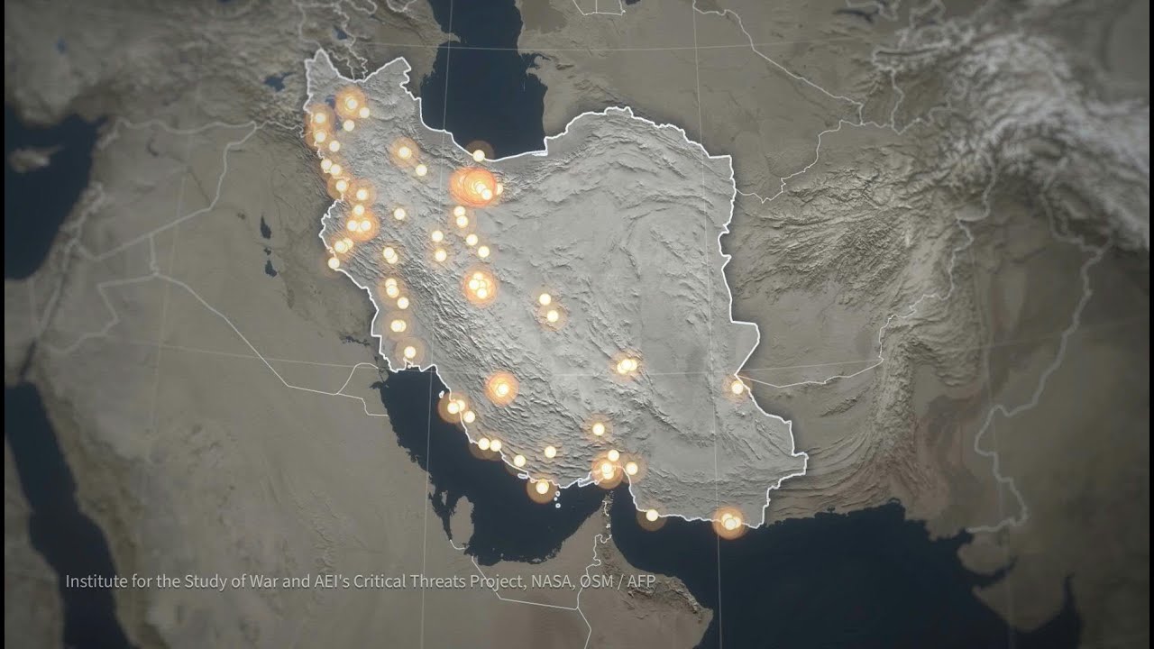 Video | ANIMATED MAP: US and Israeli bombardment of Iran | AFP Animé