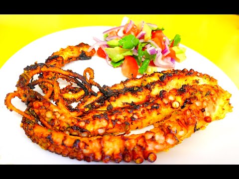 Mombasa Style Spicy Octopus with Kachumbari
