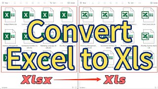 Download the video "Batch convert multiple Excel files to Xls format of Office 2003 old version"