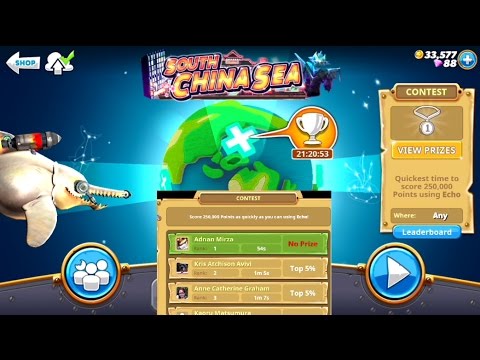 250,000 points Contest Echo (Icthyosaur) South China Sea ! - Hungry Shark World