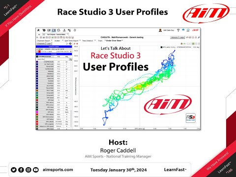 5-1 -  Let's Talk About Race Studio 3 User Profiles - Live Webinar with Roger Caddell - 1/30/2024