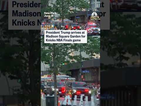 President Trump's motorcade arrives at MSG for Knicks NBA Finals game
