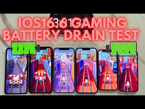 iOS16.6 iPhone XR vs 11 vs 12 vs 13 vs 12mini vs 13mini Full Gaming Battery Drain Test