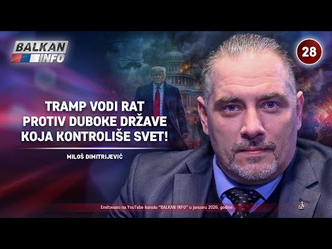INTERVJU: Miloš Dimitrijević – Tramp vodi rat protiv duboke države koja kontroliše svet! (28.1.2026)