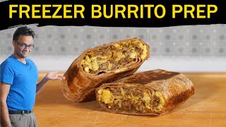 Breakfast Burrito Freezer Meal Prep | How to Make Frozen in Batches
