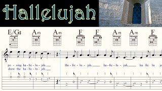 HALLELUJAH | LEONARD COHEN | TAB &amp; Sheet Music | Chords, Melody &amp; Lyrics | Guitar Lesson | Tutorial