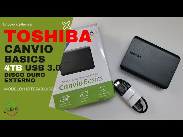 Vídeo relacionado con TOSHIBA Canvio Basics HDTB540XK3CA - Disco duro externo portátil de 4 TB USB 3.0, color negro