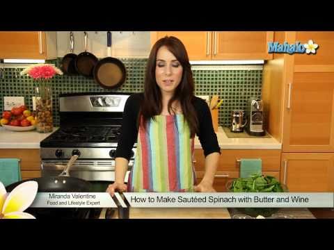 How to Make Sautéed Spinach with Butter and Wine
