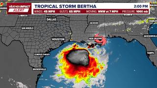 Tropical Storm Bertha | Forecast cone, spaghetti models and live radar
