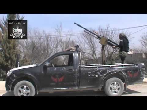 تصدي كتيبة سعد بن عبادة الخزرجي للطيران الحربي في سماء الغوطة الشرقية في ريف دمشق