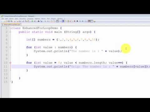 Java Tutorial - Enhanced For Loop Explained and Illustrated Video