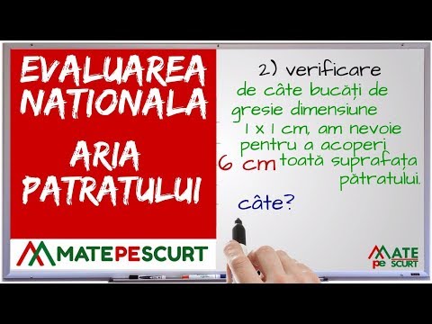 Evaluarea Nationala – aria patratului