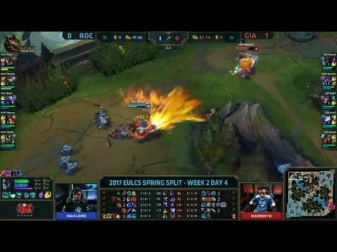 League Of Legends — Giants vs Roccat  EU LCS 2017 Spring Game 2