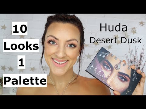10 Looks 1 Palette | Huda Beauty Desert Dusk palette