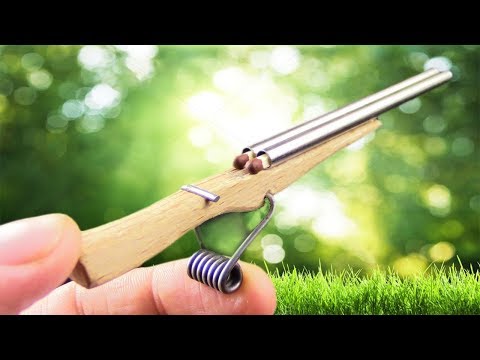 DIY, DOUBLE SHOT HOMEMADE MATCH GUN.World's Smallest Shotgun