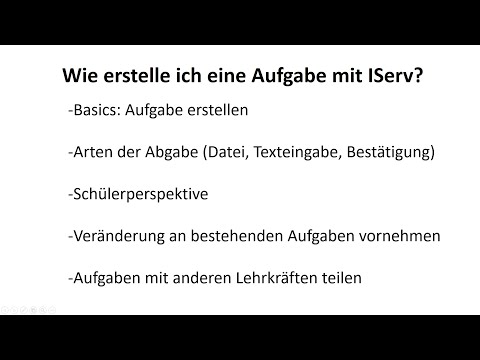 Für Lehrkräfte: Per IServ eine Aufgabe für Schüler erstellen