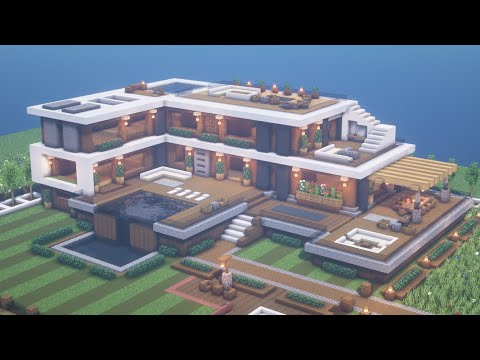 Minecraft: Large Modern House Tutorial | Architecture Build (#12)