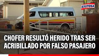 🔴🔵 Chofer de combi resultó heridos tras ataque a balazos en Comas por falso pasajero