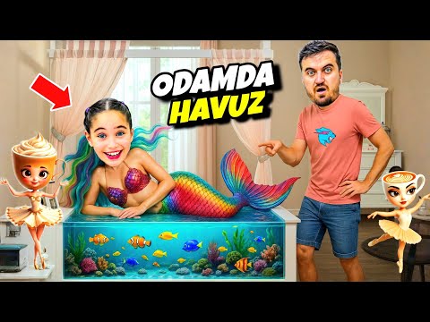 ELİF SİNEM YATAĞINI HAVUZA ÇEVİRDİ ‼️ ANNEM ÇILDIRDI ELİF DENİZ KIZI OLDU !